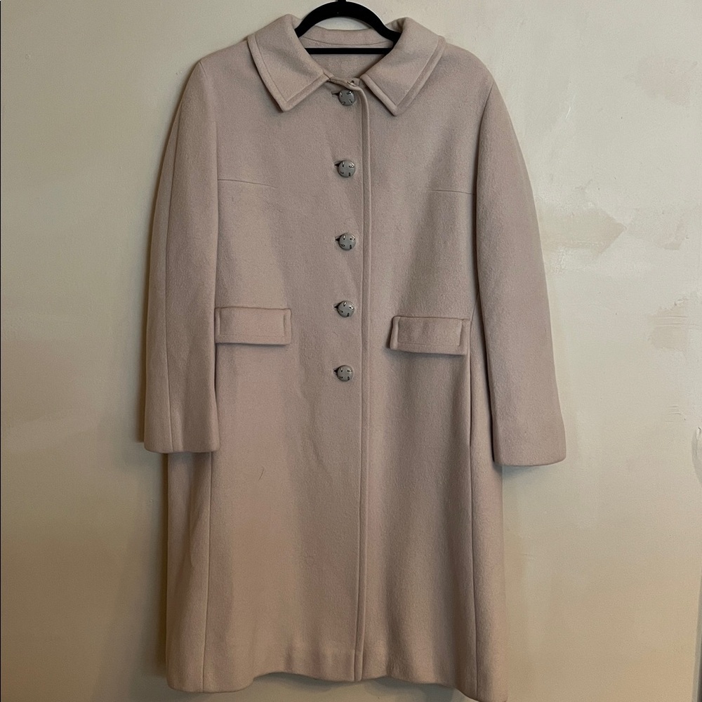 Vintage Cream 100% Cashmere Coat